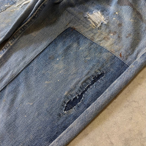 W33表記 リペアカスタム usa製 リーバイス 501 リメイクデニム