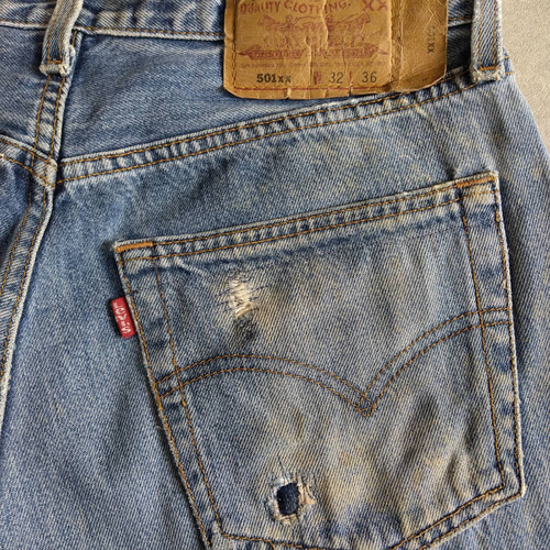 リメイクデニム　Levi's 501 USA デニムカバー remake】Levi's 501 west wrap remake denim pants