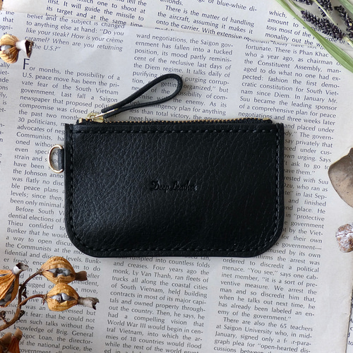 〜専用〜イタリア雑貨、小物おまけたくさん〜 イタリア革の小物入れ／黒 小銭入れ・コインケース DeepLeather