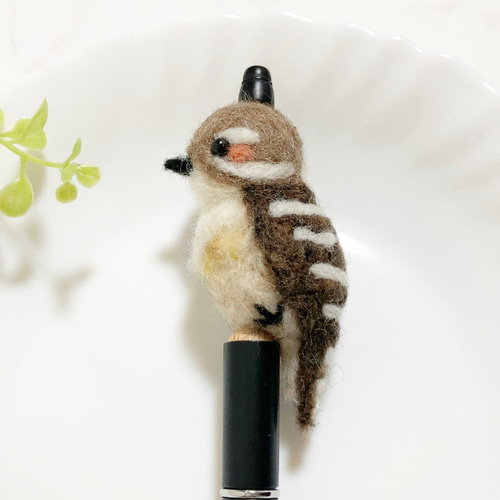 日本の野鳥 コゲラ好きさんのための羊毛フェルトオリジナルマスコット