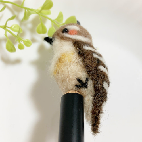 日本の野鳥 コゲラ好きさんのための羊毛フェルトオリジナルマスコット