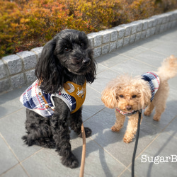 犬服 マイクロ フリース カジュアル おしゃれ 可愛い チェック柄 シンプル ふわふわ タンクトップ 4枚目の画像