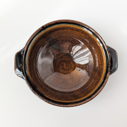 ブラウンのシチューグラタン皿　【手仕事　民藝　和　陶器】 4枚目の画像