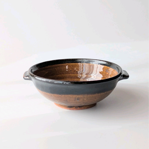 骨董７陶器の丸型ボウル 茶色と黒のグラデーション 骨董7陶器の丸型ボウル 茶色と黒のグラデーション 【公式通販】