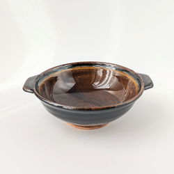 ブラウンのシチューグラタン皿　【手仕事　民藝　和　陶器】 2枚目の画像