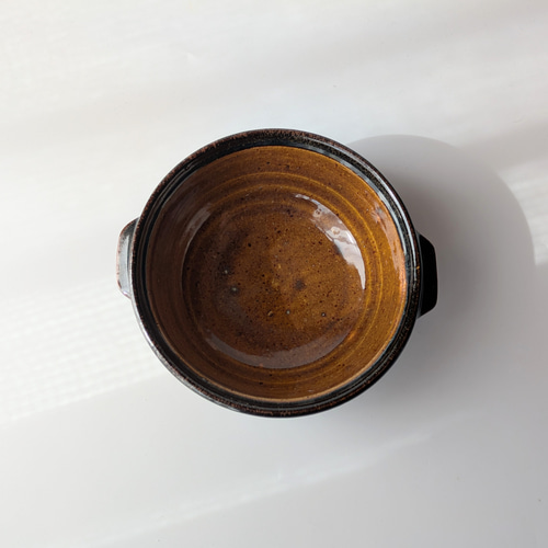 ブラウンのシチュースープボウル グラタンにも【手仕事 民藝 和 陶器