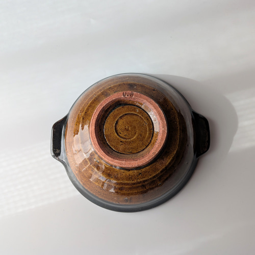 ブラウンのシチュースープボウル グラタンにも【手仕事 民藝 和 陶器