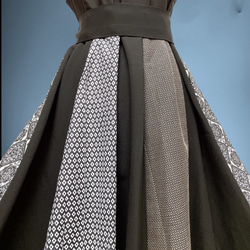着物MIXワンピ パッチワーク ワンピース 着物リメイク ハンドメイド 結婚式 着物ドレス L～2L　 B51105 11枚目の画像