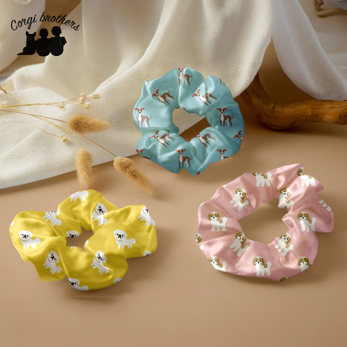 カメリア(ベージュ)短毛シュシュ、わんちゃん猫ちゃん用 スイーツ