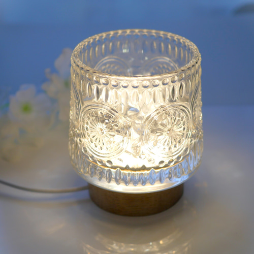 天然石等の鑑賞用に LEDライト ライトステージ 台座 木製 USBタイプ