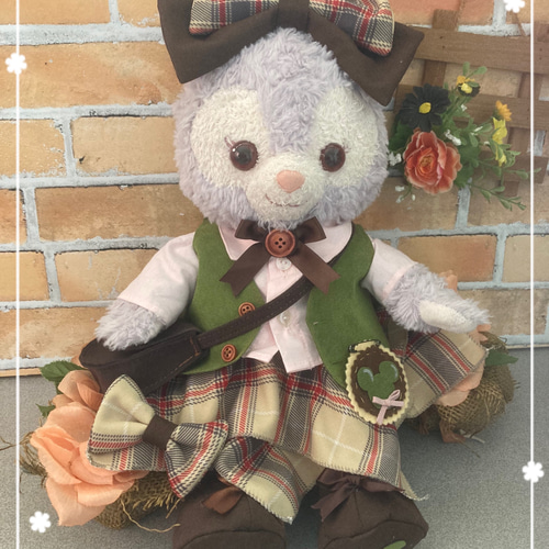 ☆ジェラトーニSサイズ☆コスチューム☆茶チェック10点☆合皮