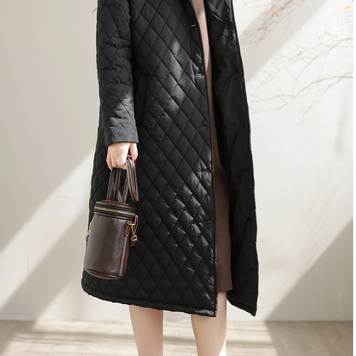 中綿ジャケット アウター ロングコート キルティング 50代 60代 70代