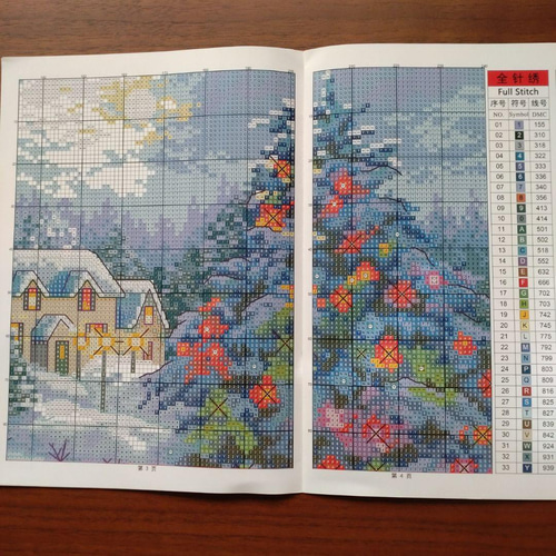 送料無料】☆クリスマスの風景① 14ct☆クロスステッチ刺繍キット