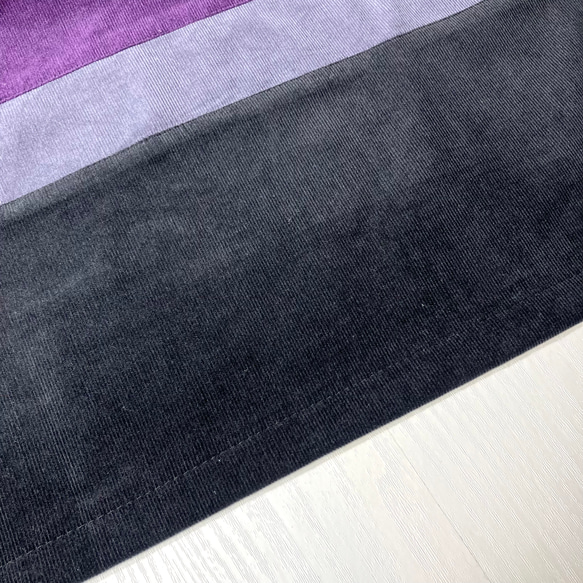 冬の新作♡紫とブラックとグレーのコーデュロイスカートbyAki［A-2328］ 6枚目の画像