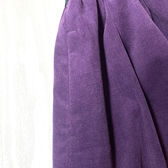 冬の新作♡紫とブラックとグレーのコーデュロイスカートbyAki［A-2328］ 4枚目の画像