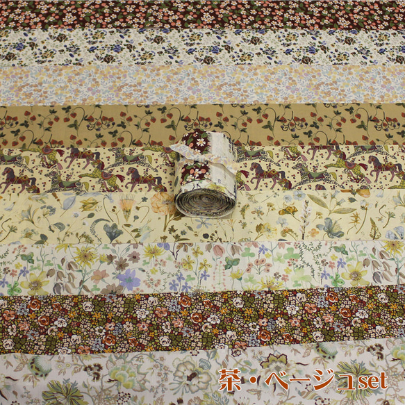 LIBERTY FABRICS ハギレRoll 9柄×2枚 18枚セット リバティプリント 綿100％ 送料無料 ハンド 3枚目の画像