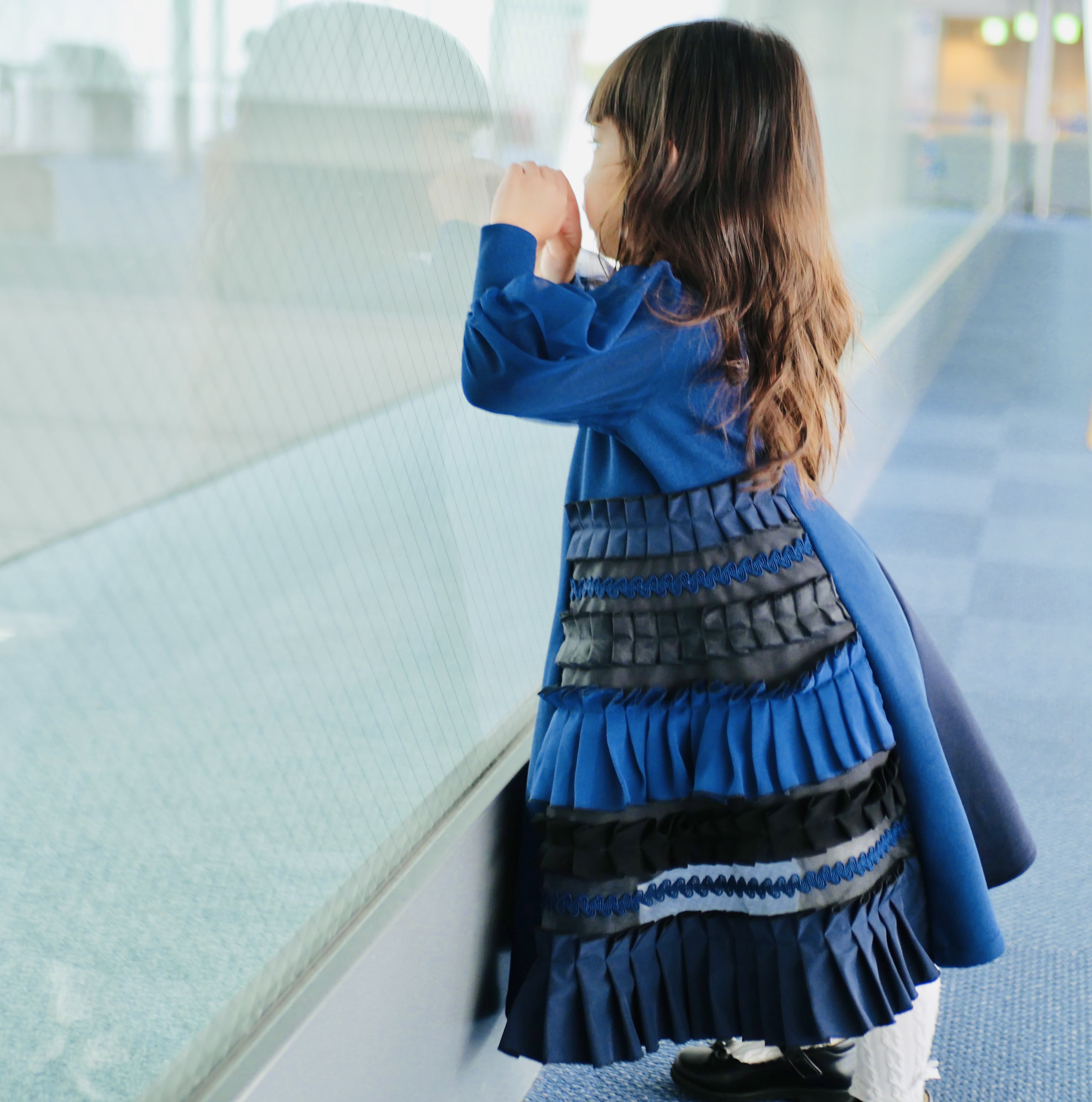 【rokh】blueチェック アシンメトリー ワンショルダー ドレス/ワンピース rokh】blueチェック アシンメトリー ワンショルダー ドレス