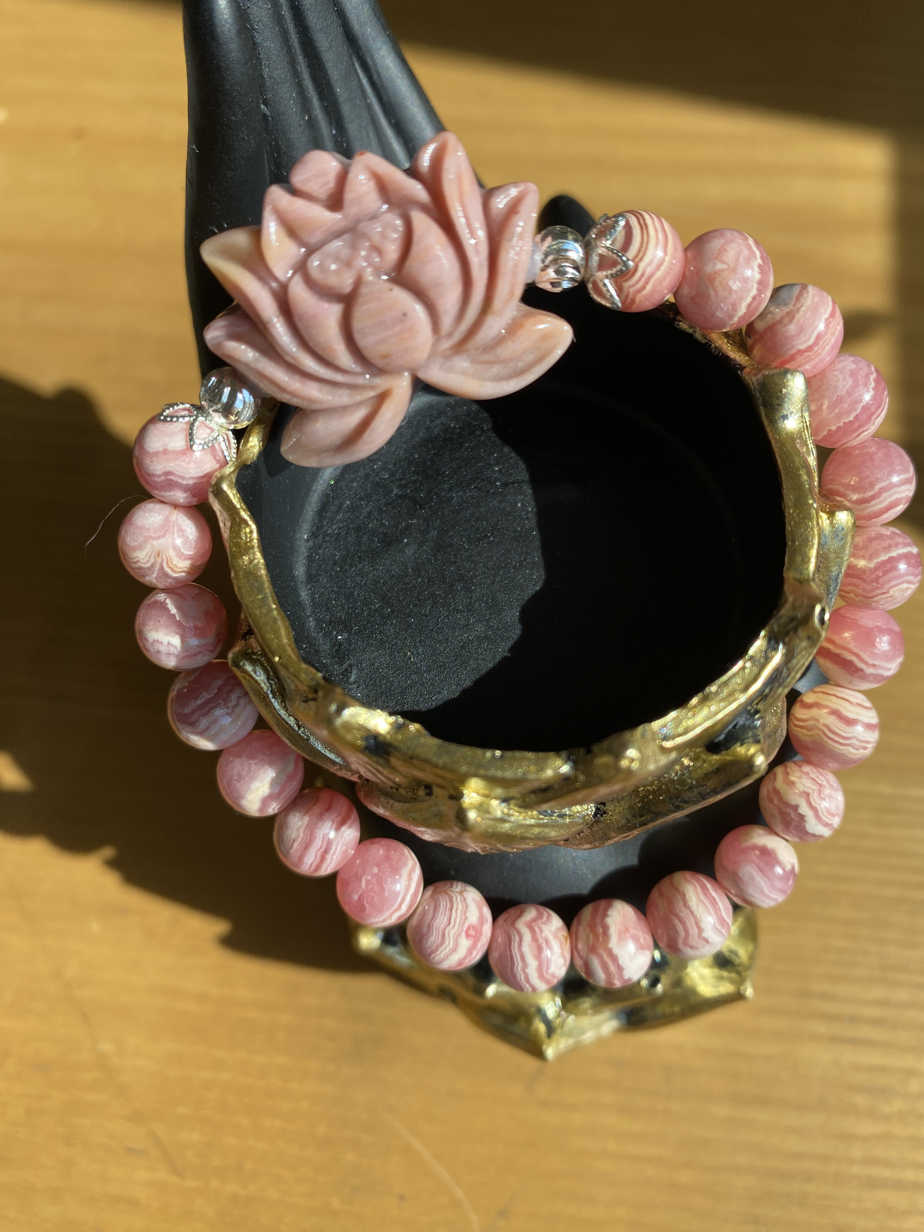 天然石ロードナイト蓮×インカローズ