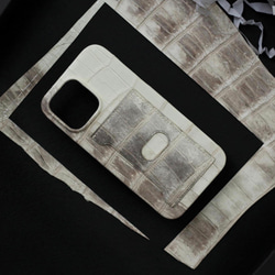 高級ヒマラヤタロコダイル使用iPhoneケース　iPhone各種対応　注文生産　 1枚目の画像