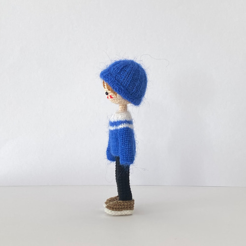 自立するあみぐるみ♪モヘアニットの男の子*ルイくん* あみぐるみ