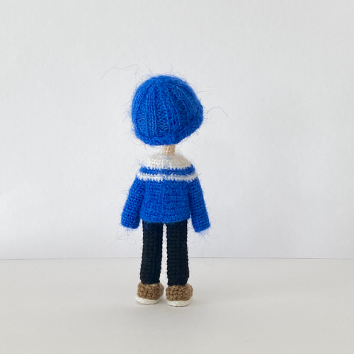 自立するあみぐるみ♪モヘアニットの男の子*ルイくん* あみぐるみ