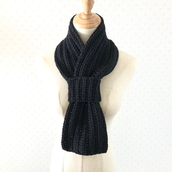 早割 スヌード 男女兼用 ブラック メンズ レディース ニット ネック