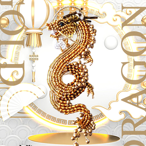 ⭐オーダー⭐完成品 龍さまのビーズ刺繍ブローチ ブローチ まりねま