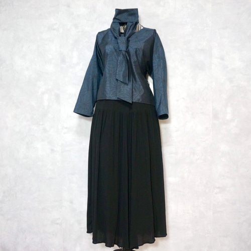 着物リメイクセットアップ & スヌード 〜四季で心地良い上質