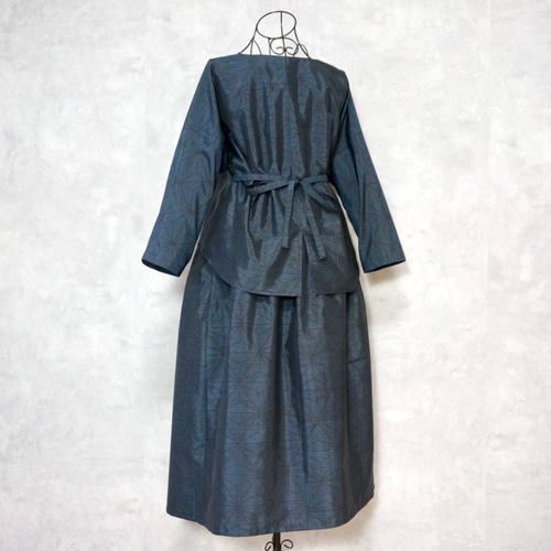 着物リメイクセットアップ & スヌード 〜四季で心地良い上質大島紬素材