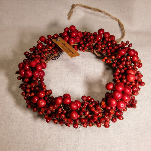 SALE 即納○サンキライと野ばらの実 赤い実たくさん贅沢リース