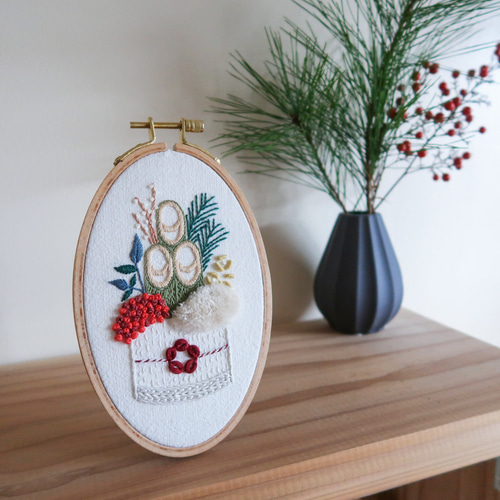 刺繍キット】門松刺繍パネル(正月飾り） キット K.omono 通販