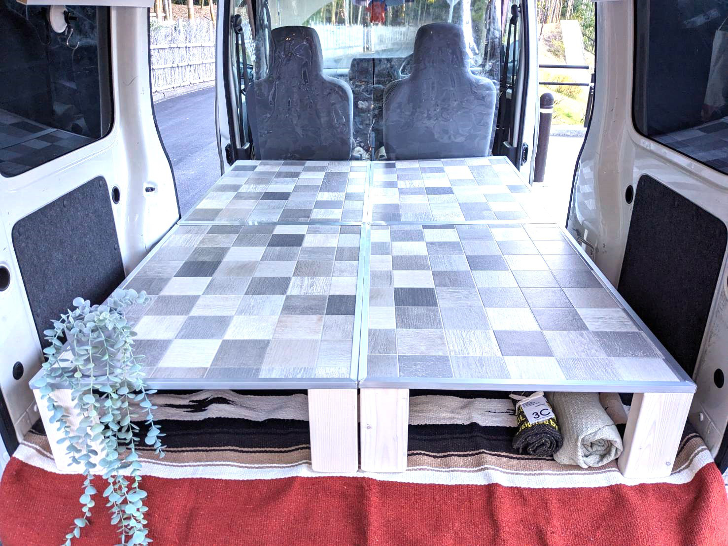 アトレーワゴン S321/S331G ベッドキット 脚は白塗装 お洒落