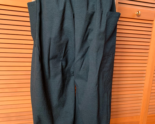 男女兼用 ウールのもんぺパンツ 総丈91cm 着物リメイク ロング