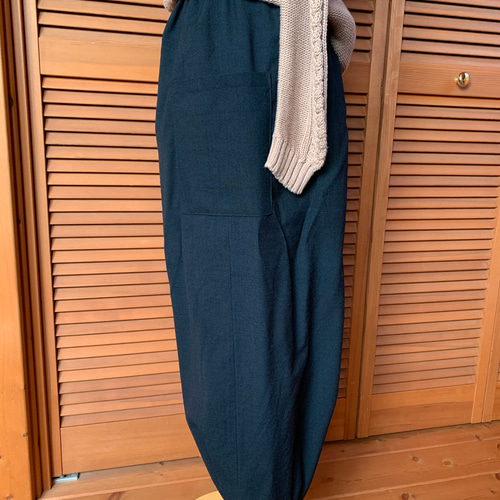 男女兼用 ウールのもんぺパンツ 総丈91cm 着物リメイク