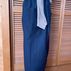 男女兼用　ウールのもんぺパンツ　総丈８８ｃｍ　着物リメイク 3枚目の画像