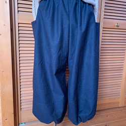 男女兼用　ウールのもんぺパンツ　総丈８８ｃｍ　着物リメイク 1枚目の画像