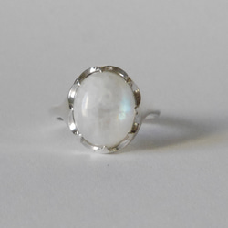 ★一点物★Rainbow moonstone　ring(sv) ★レインボームーンストーン★天然石 2枚目の画像