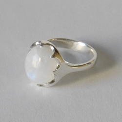 ★一点物★Rainbow moonstone　ring(sv) ★レインボームーンストーン★天然石 6枚目の画像