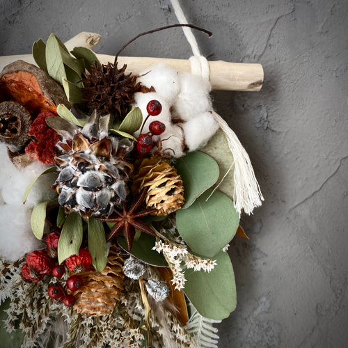 ドライフラワータペストリー フラワータペストリー（ホワイト | middleworld