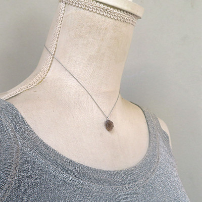 アキシナイト 原石 ネックレス レアストーン 天然石 ペンダント シルバー ギフト プレゼント gn438