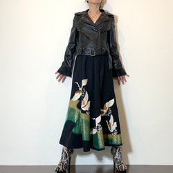 着物リメイク　留袖マーメイドフレアスカート 5枚目の画像