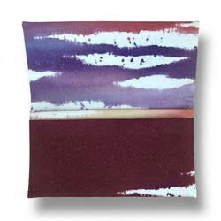 懐紙入れ　懐紙ケース　茶道　着物リメイク　レトロな美し懐紙入れ　暮れなずむ紫色の夕陽 2枚目の画像