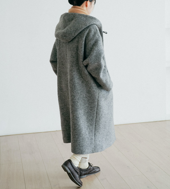 軽やかに 　ふんわり暖かいウールコート　ロングコート　231113-1 軽やかに 　ふんわり暖かいウールコート　ロングコート　231113