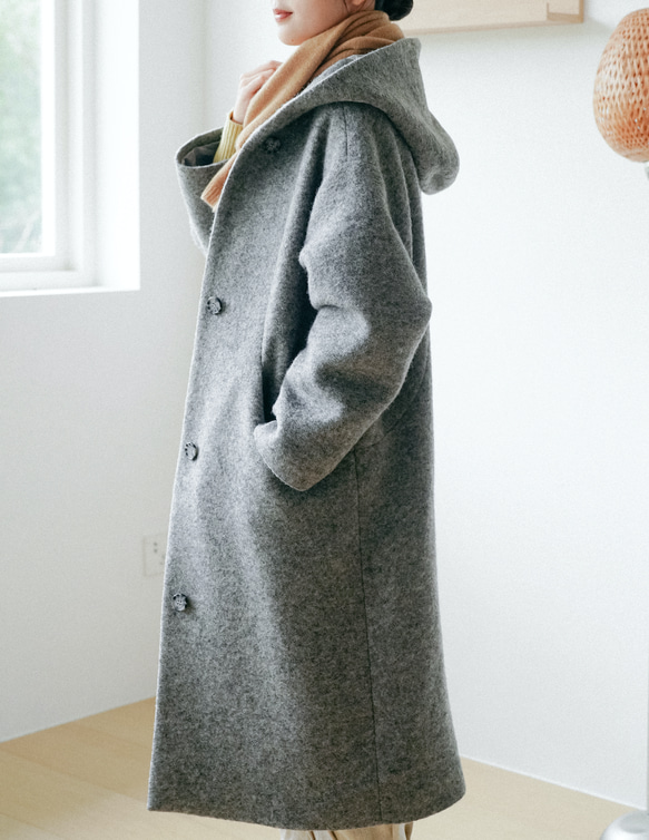 軽やかに 　ふんわり暖かいウールコート　ロングコート　231113-1 軽やかに 　ふんわり暖かいウールコート　ロングコート　231113
