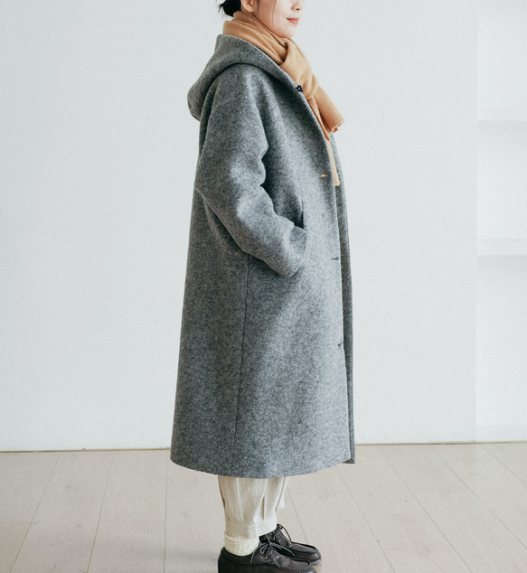軽やかに 　ふんわり暖かいウールコート　ロングコート　231113-1 軽やかに 　ふんわり暖かいウールコート　ロングコート　231113