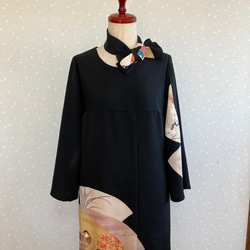 No.149ノースリーブワンピースとボレロ13号L〜L L留袖着物リメイク