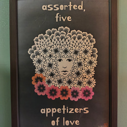 assorted five appetizers  ポスター A4 A3 インテリア メッセージ デザイン 表現アート 1枚目の画像