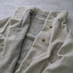 羊毛短外套/米色/碧樹紡織 第15張的照片