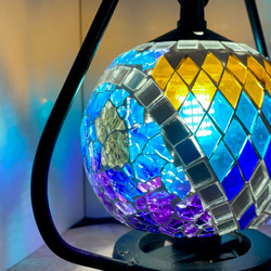 トルコモザイクランプ S （オリジナルデザインガラステーブルランプ