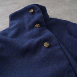 羊毛短外套/海軍藍/bishu紡織 第17張的照片